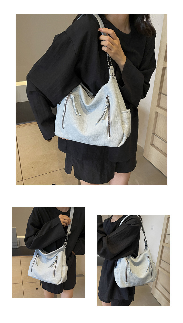 375g Weight Polyester Lining Material Zipper Closure Type Women's Pu Leather Solid Color Vintage Style Classic Style Square Zipper Crossbody Bag