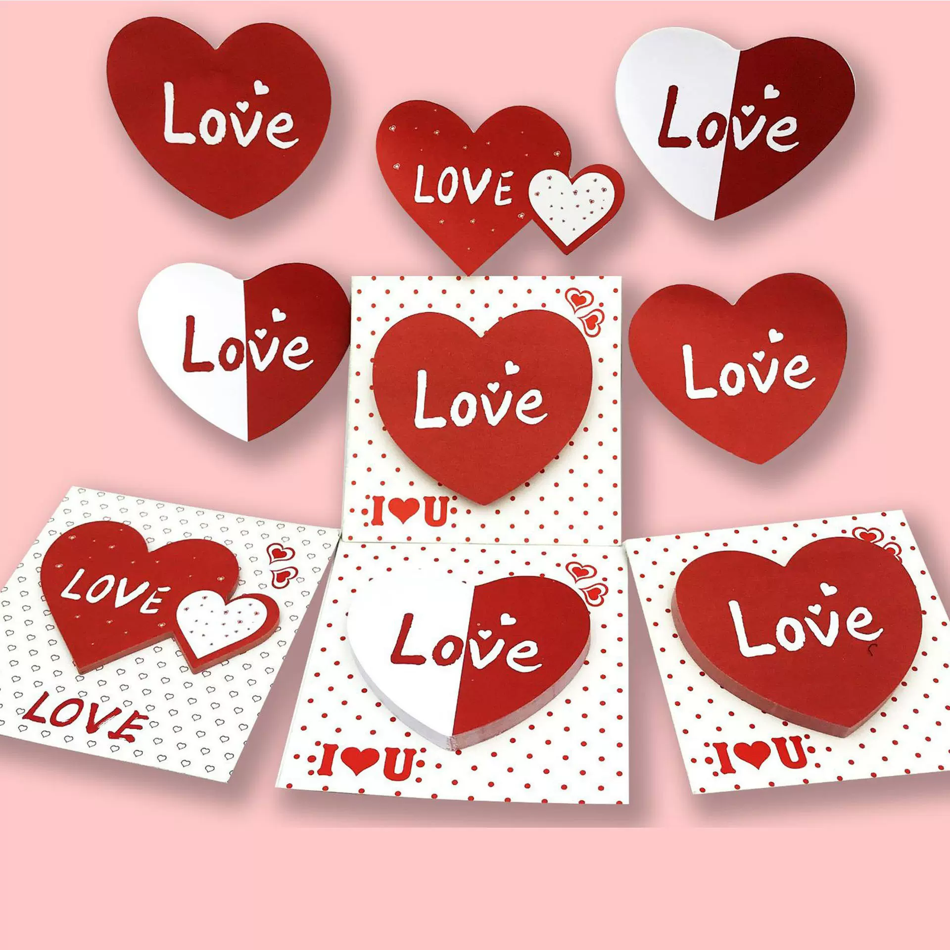 厂家现货创意爱心抖抖贴婚礼堵门拦门通关游戏爱心便利贴