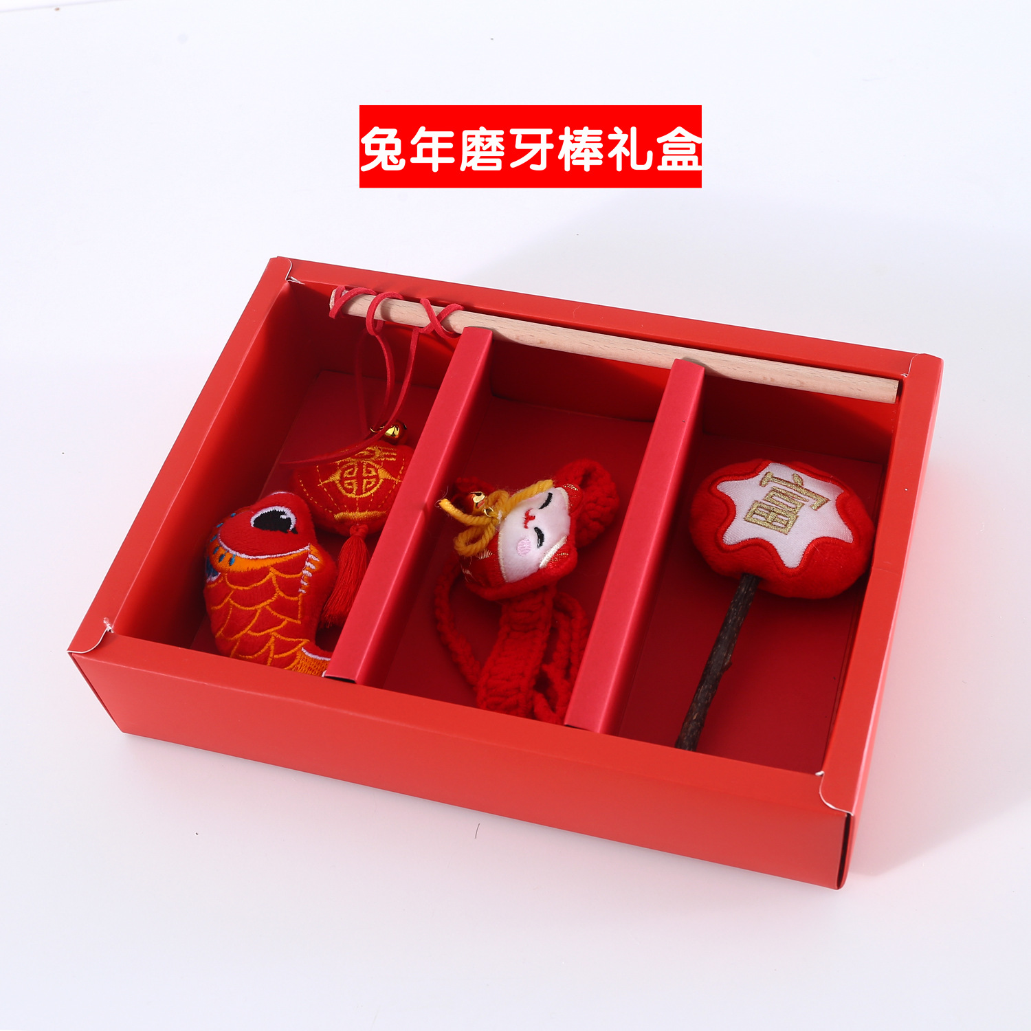 Lucky CAT collar teether stick caja de regalo