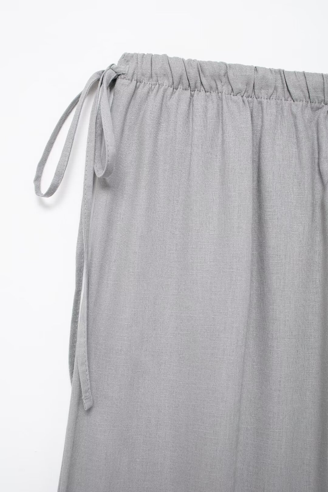 2024 Summer New Collection Women's Linen Blended Wide Leg Pants_voghion.com