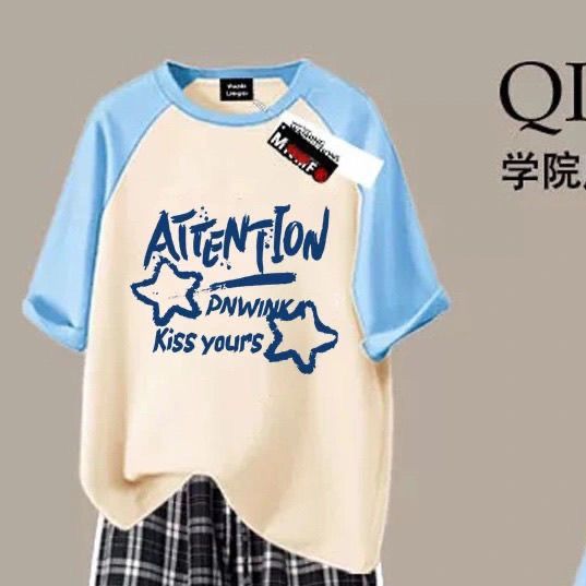 女子学生向けの夏の人気半袖Tシャツ単品/セット、甘いスタイル、ゆったりカジュアルなワイドパンツ、トレンドの2点セット|undefined