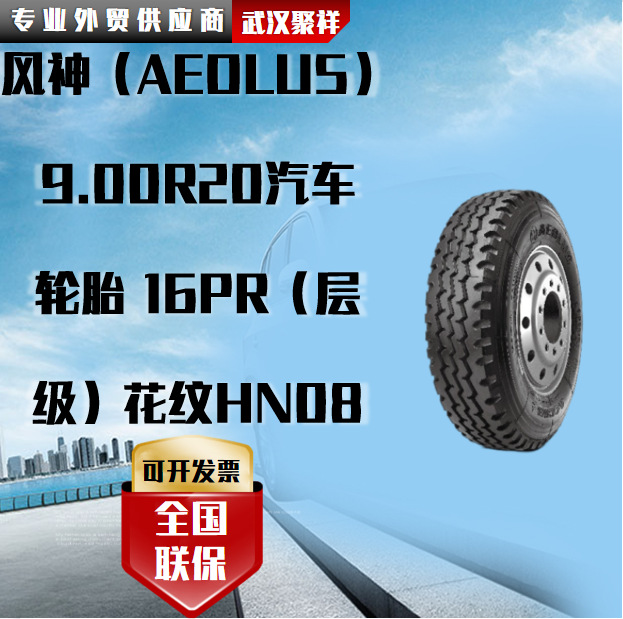 风神（AEOLUS）9.00R20汽车轮胎 16PR花纹HN08轮胎
