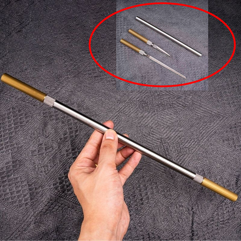 Acero inoxidable de acero manganeso en una taza de té mini cuchillo de té armas de ceremonias de té para jugar adornos cuchillo de frutas