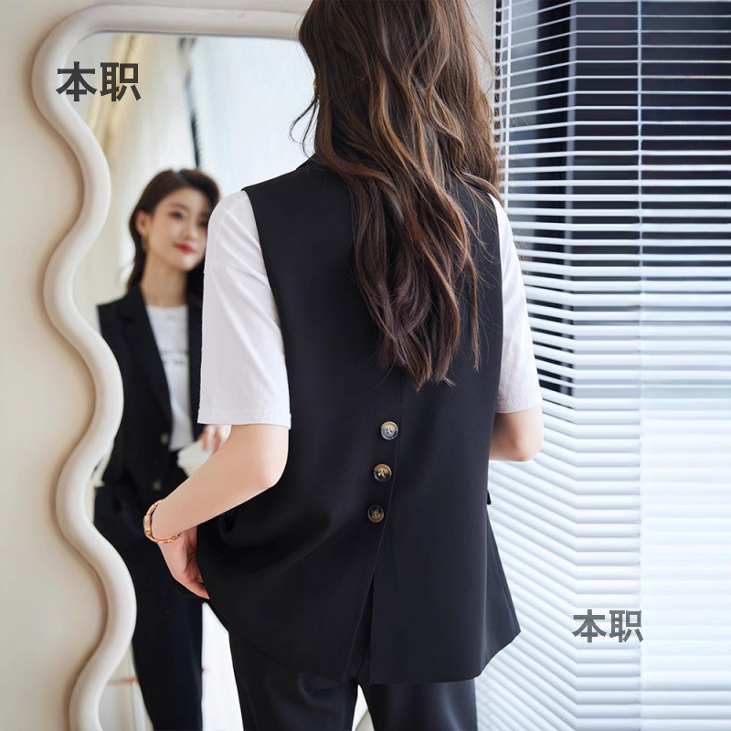 Versatile Vest: Women's Suit Vest for Spring and Autumn 2026, New Design, Casual Outerwear Vest Set
