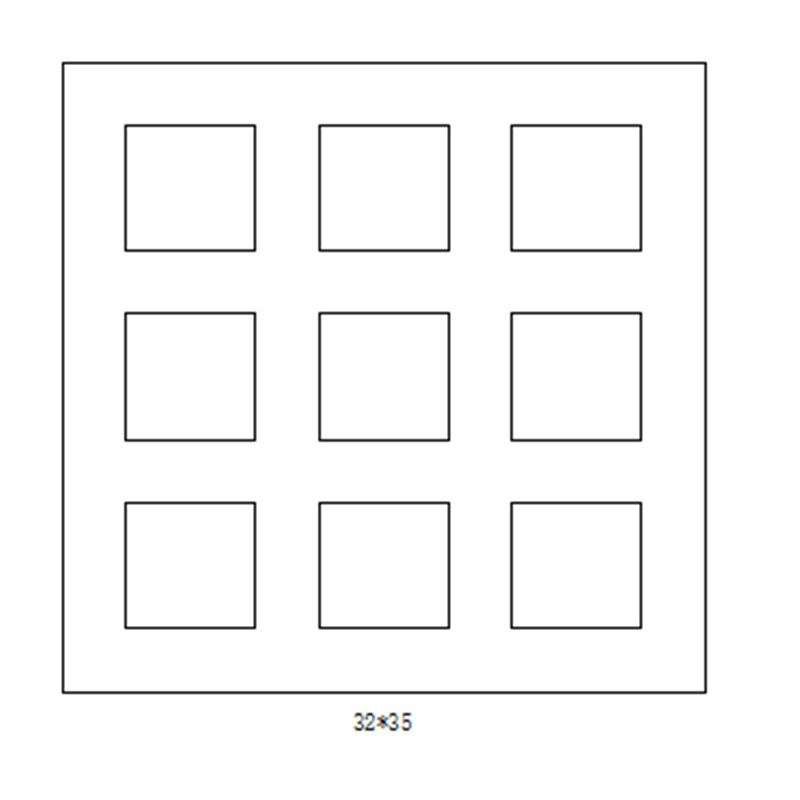 9 pieces [3*3] 32*35cm