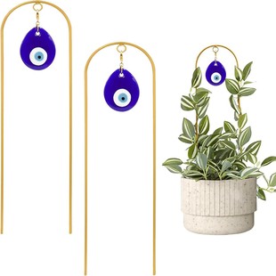 Cross-Border Minimalist Sun Catcher Potted Plant Stand Evil Eye Decoration Metal Indoor Plant Climbing Trellis