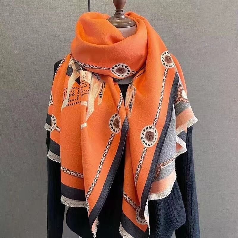 新しい色合わせのマフラーの女性は冬にカシミヤのウールのストールの高級な復古の馬の両面をまねて首を囲む潮流を合わせます。|undefined
