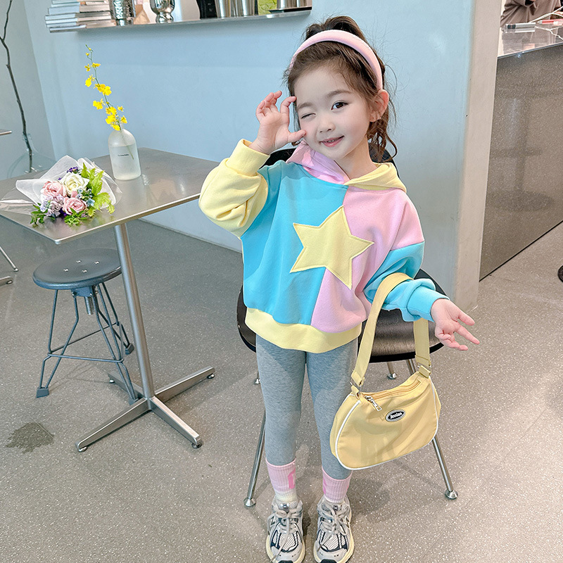 女童春裝衛衣2024新款洋氣女寶寶春秋款兒童春季衣服女孩童裝上衣