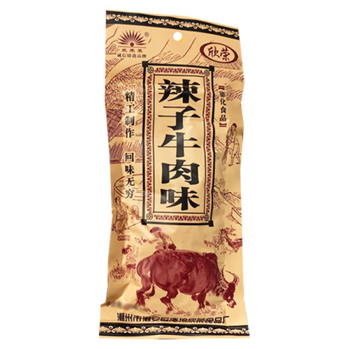 Xinyongrong Liuxiang Zhancui Penghua Snack Wholesale Hot Pepper Beef Childhood Nostalgic Snack Grocery Store Golden Crab Claws