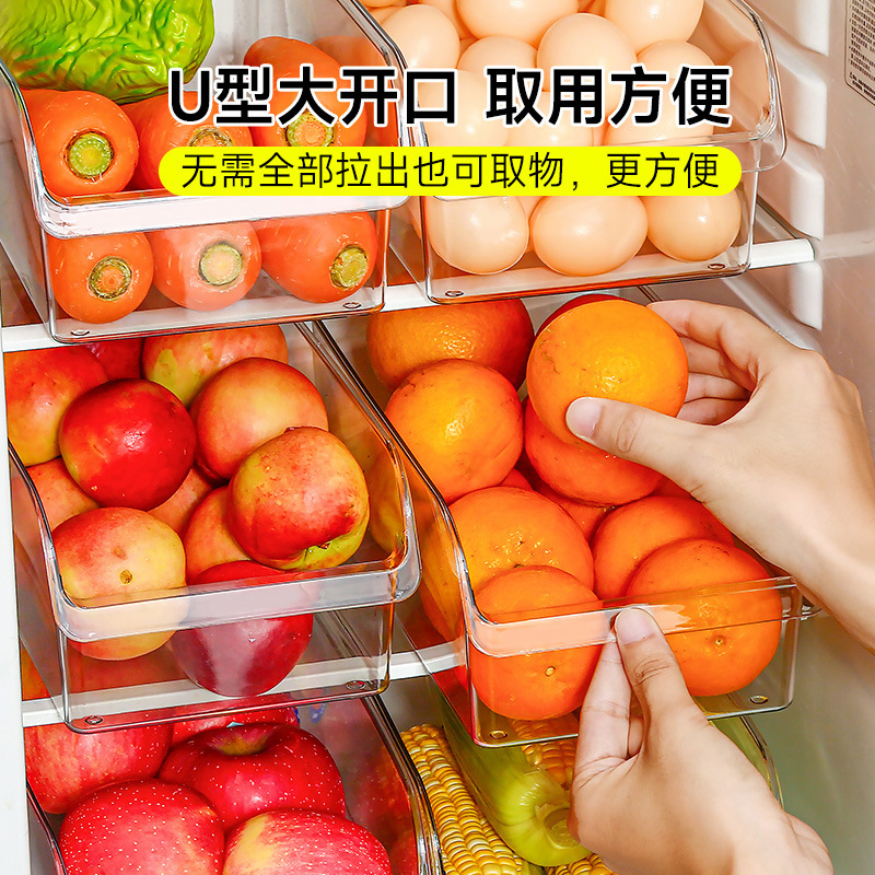 日本冰箱收纳盒整理盒保鲜盒食品级厨房专用蔬菜鸡蛋冷冻储物神器|undefined