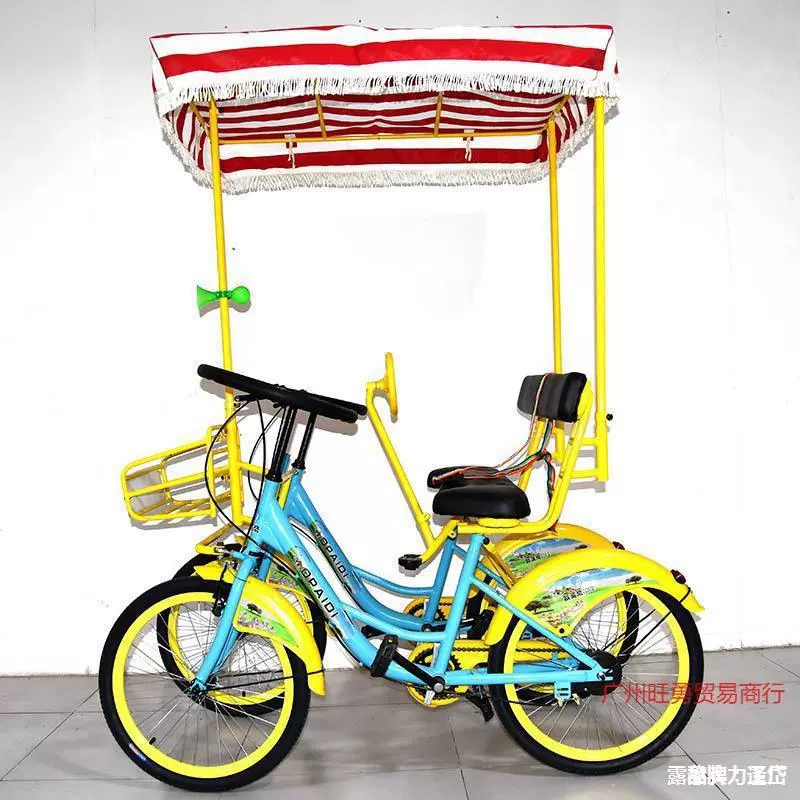 Tandem-велосипед на четырех колесах, семейный стиль