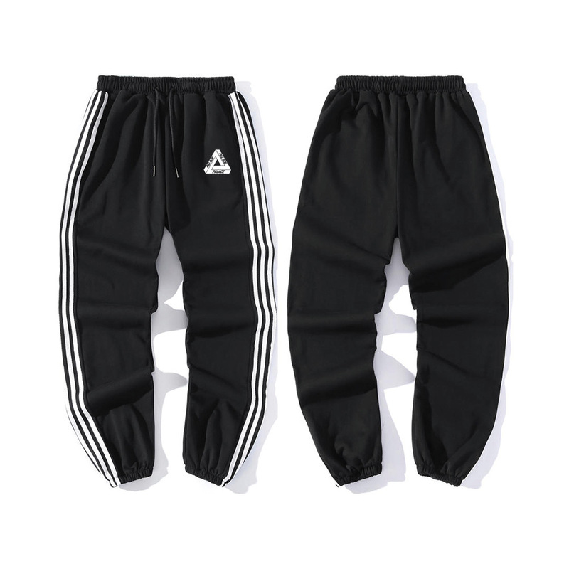 Cross-Border Trendy Brand Palace Classic Small Triangle Logo Printed Three-Stripes Spring & Fall Casual Pants for Men and Women