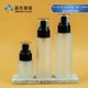Guangzhou in stock 30ml-120ml flat shoulder cylindrical glass bottle lotion bottled large capacity glass series