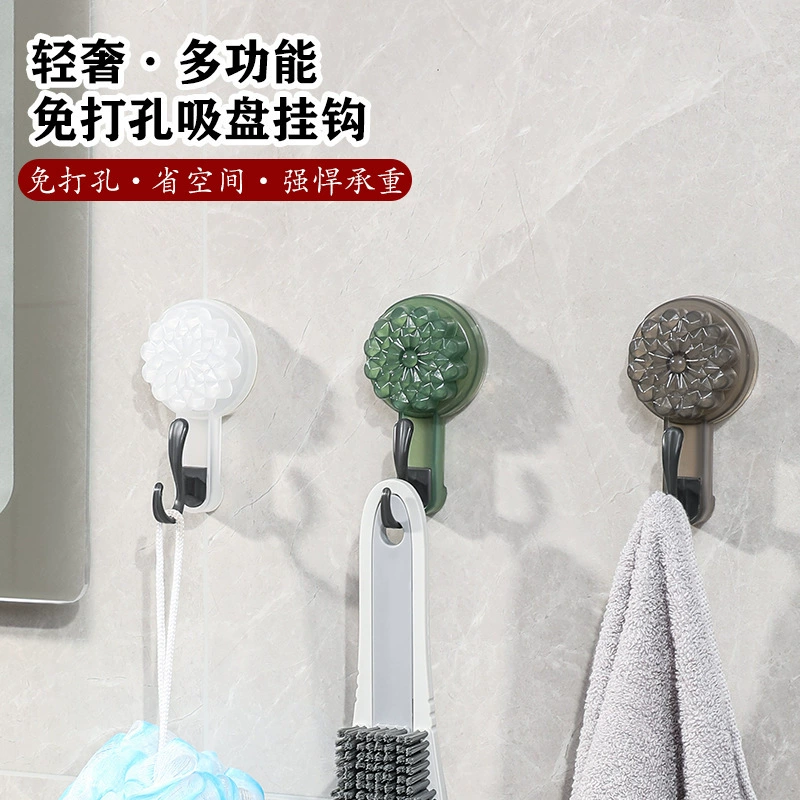 Вращающийся крючок на присоске, вакуумный крючок без следов, сильный клейкий крючок для кухни, ванной комнаты, настенный крючок для ванной комнаты, крючок для пальто