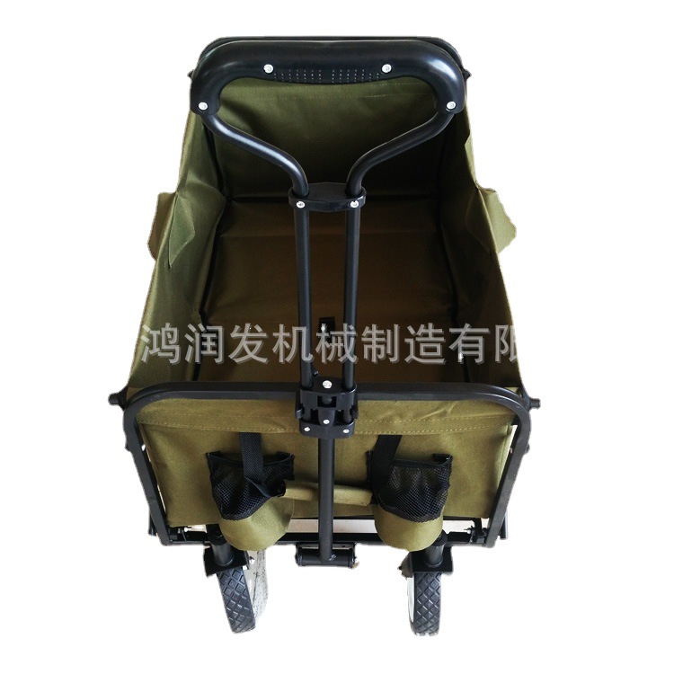 厂家供应户外折叠工具布兜带后框刹车军绿色可加外袋四项折叠
