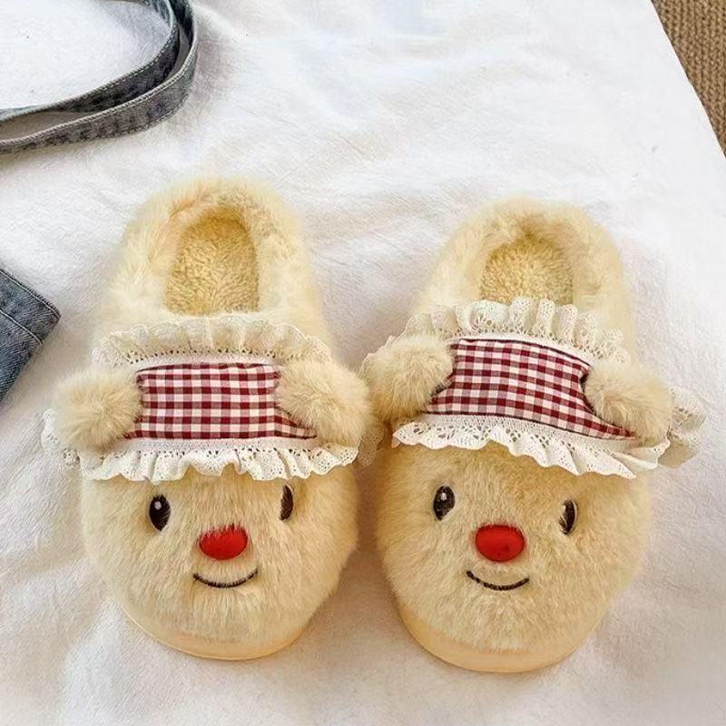 Zapatillas de algodón interior de invierno, zapatillas de algodón para mujeres, zapatillas de calentamiento de terciopelo, zapatillas de algodón para hombres, zapatillas de luna para mujeres