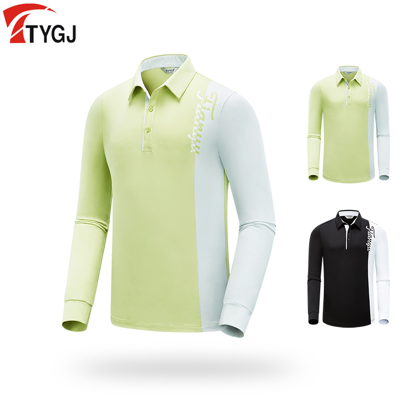 Golf clothing men's long-sleeved T-shirt men's clothes Autumn Polo shirt stretch quick-drying short-sleeved shirt sweater