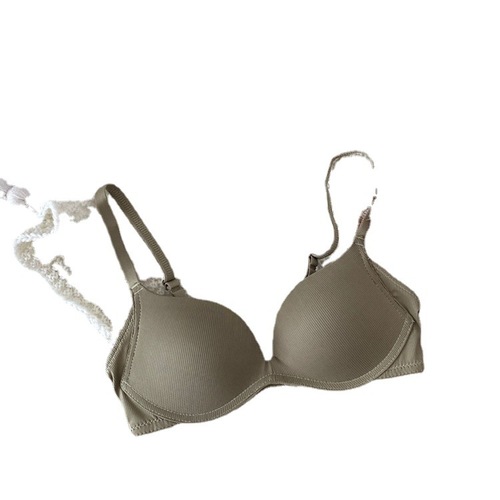 Korean style simple small breast push-up deep V student underwear thin seamless seamless adjustment girl thread cloud cup bra