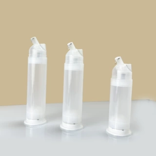 非挤压牙膏乳液按压真空瓶PP塑料分装瓶定制牙膏管60ml100ml120ml
