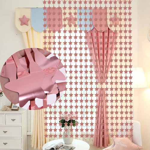 18 Stars and Rain Silk Curtains Birthday Party Decoration Scene Layout Props American Independence Day Pentagram Stars and Rain Silk Curtains