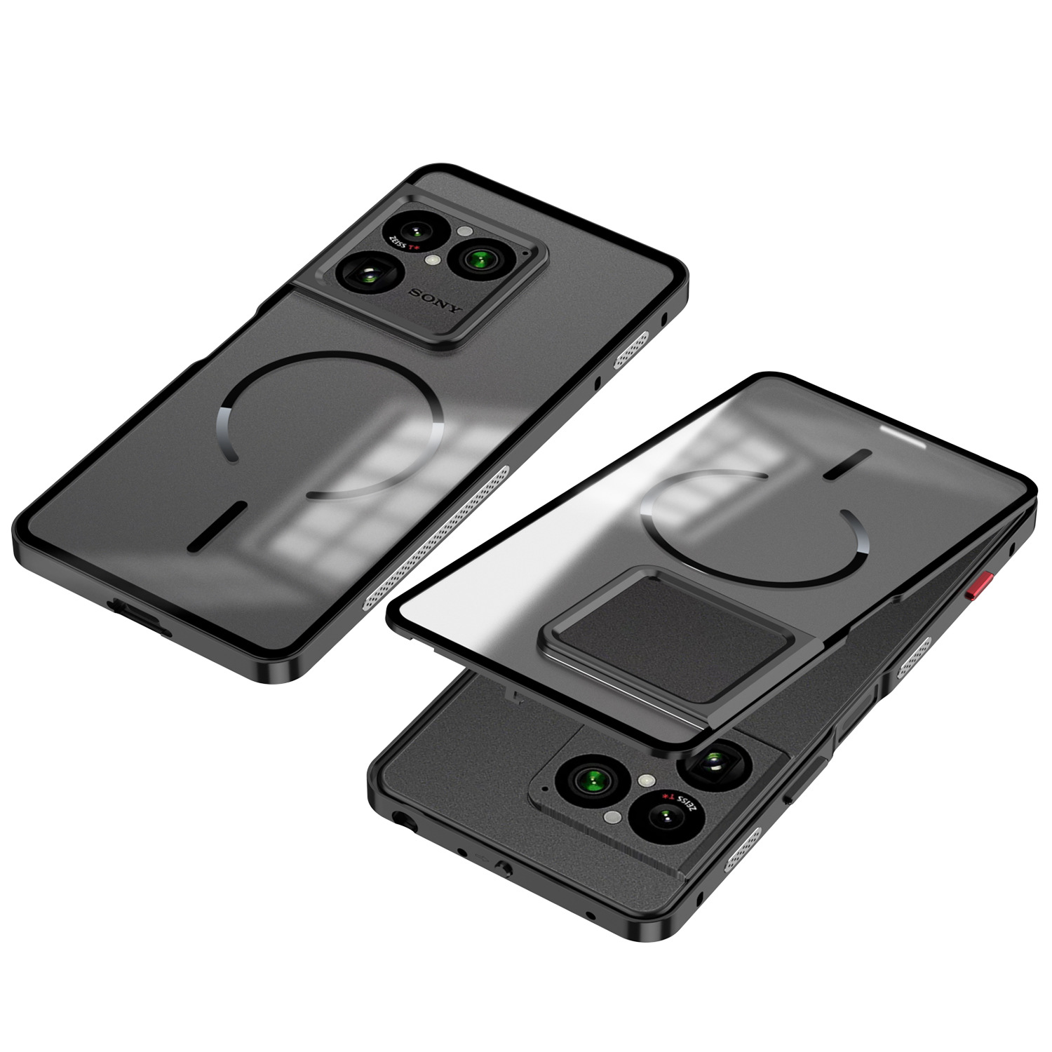 跨境适用于索尼Xperia1VIII8代磁吸背板铝合金边框弹扣设计手机壳