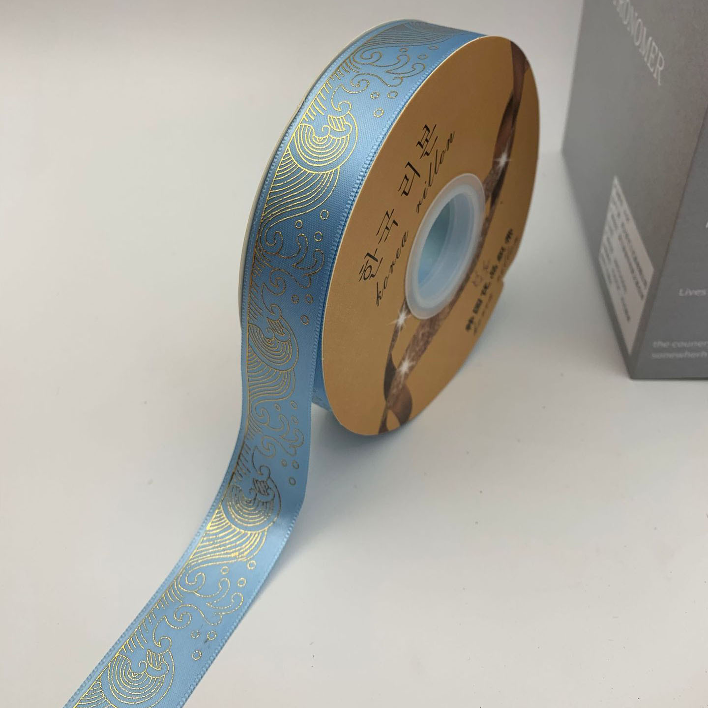 Nuevo dorado cinta vintage mar onda hecha a mano caja de regalo embalaje 2,5 cm bar soporte cinta al por mayor