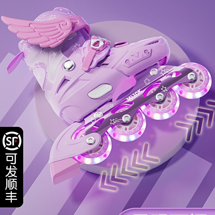Roller Skates for Girls, Roller Skates for Kidsren 6 to 12 Years Old, Roller Skates for Boys, Adjustable Size for Girls