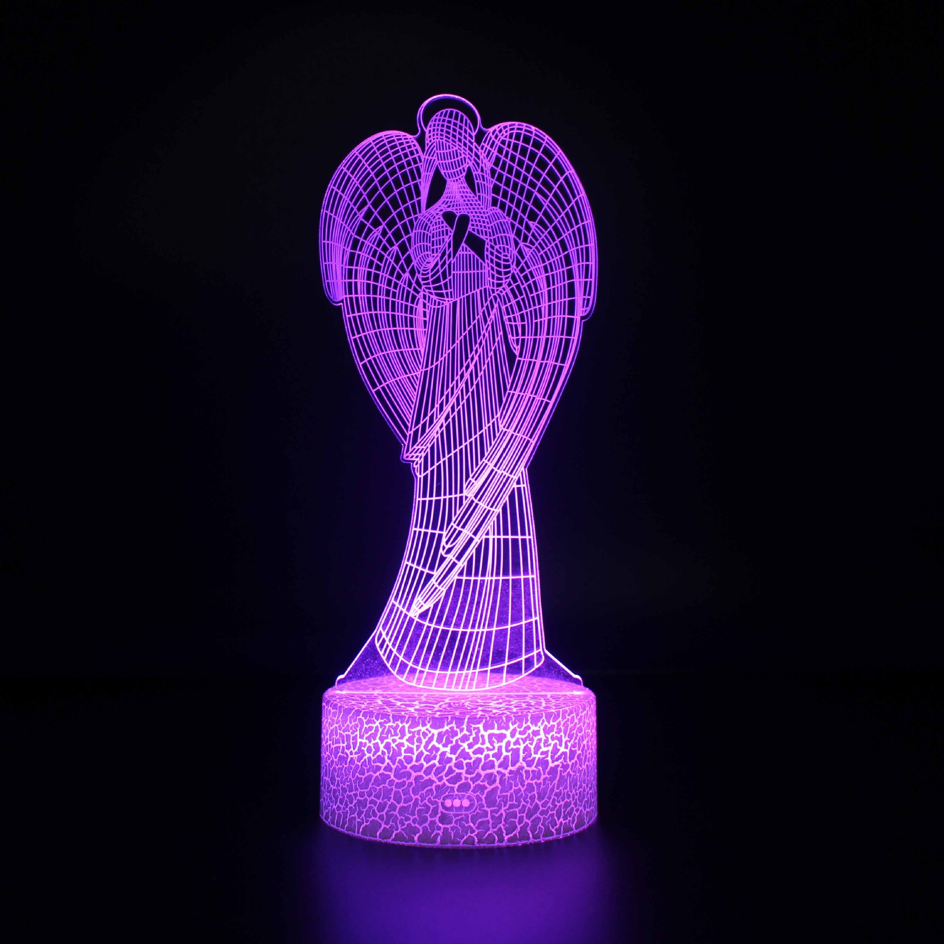Luz de noche LED personalizada Jesús Virgen Ángel serie lámpara de mesa regalo creativo acrílico 3D noche luz al por mayor
