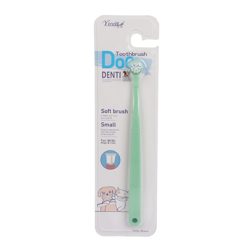 cepillo de dientes para mascotas cepillo de dientes para perros gatos herramientas de limpieza oral cepillo de dientes de nylon fabricantes al por mayor