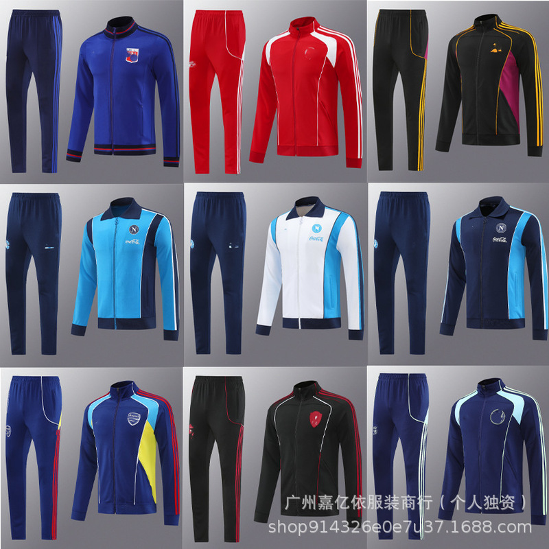 25-26 Jacket Set Arsenal Betis Chelsea Napoli Tottenham River Plate Sports Training Uniform