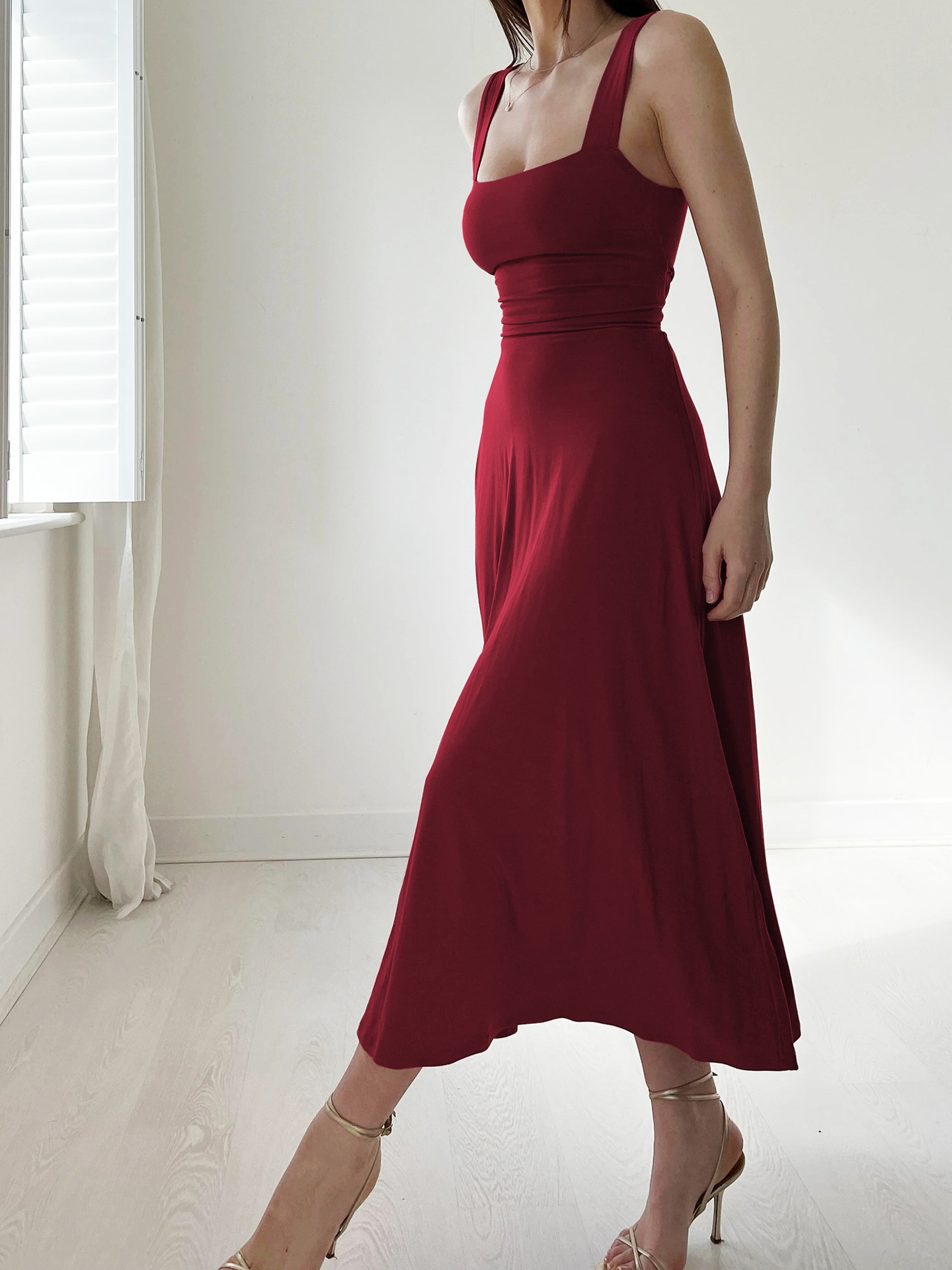 Sexy Strapless Dress, French Style Tie Maxi Dress