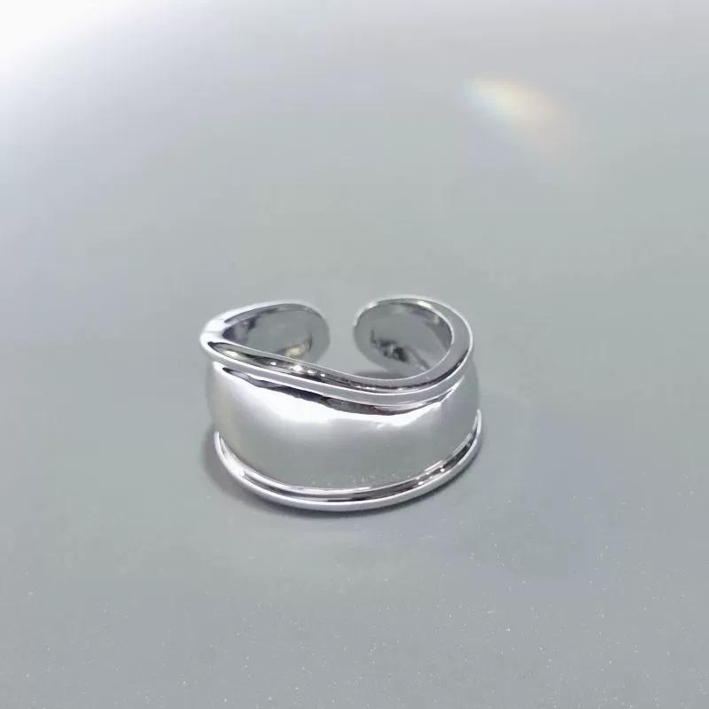 Кольцо из нержавеющей стали, образец серебра 925, корейский стиль, не тускнеет