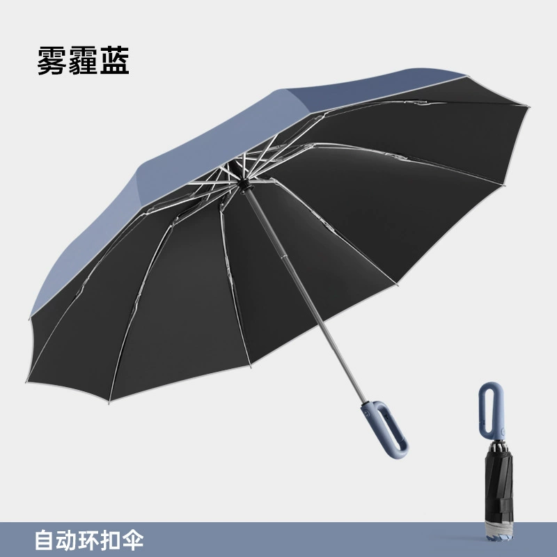Automatic handheld men's quality windproof umbrella, fully automatic, increased thickness