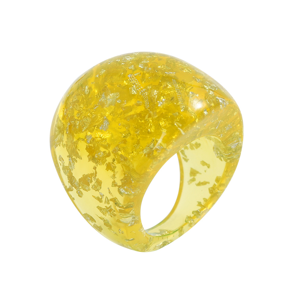 Fashion Geometric Resin Rings