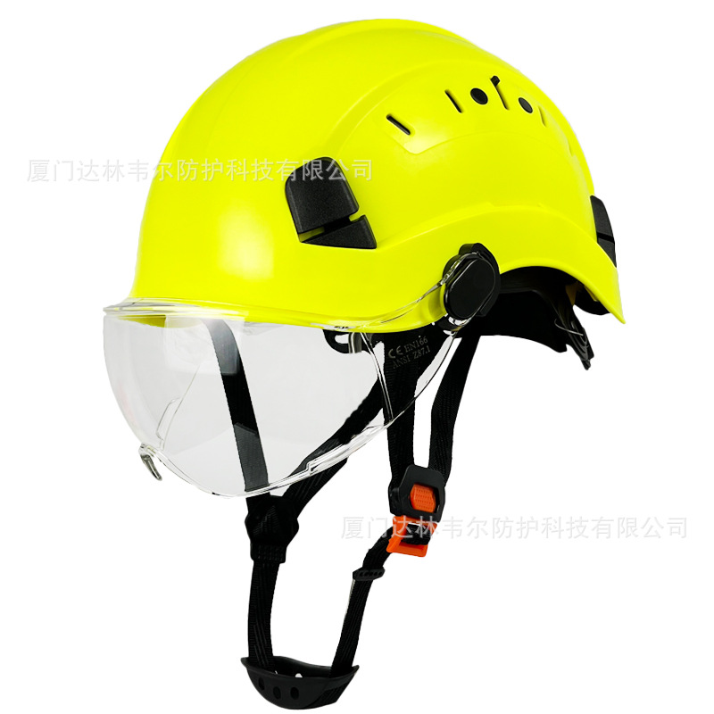 Casco de seguridad con gafas protectoras, ABS resistente, estándar nacional CE