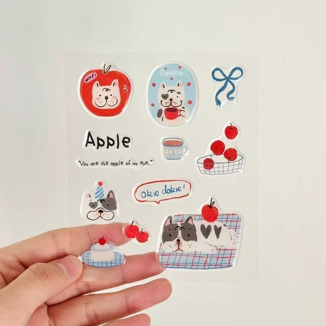 Xiaohongshu Instagram New Style Jelly High-Value Stickers Illustration Cute DIY Computer iPad Guka Phone Decoration