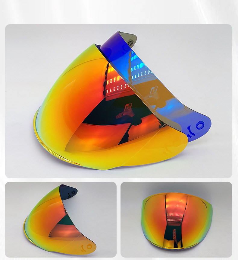 Of608 Motorcycle Helmet Lens Helmet Visor Half Helmet Sun Protection Helmet Accessories Day and Night Universal Lens