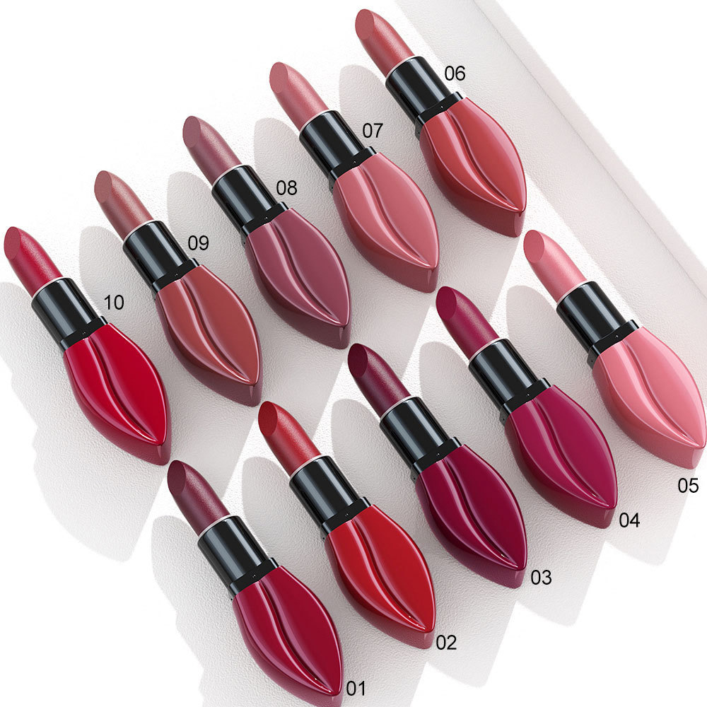 CmaaDu 10 Colors Matte Velvet Finish Long-lasting Moisturizing Lipstick Wholesale Cross-border Model_voghion.com