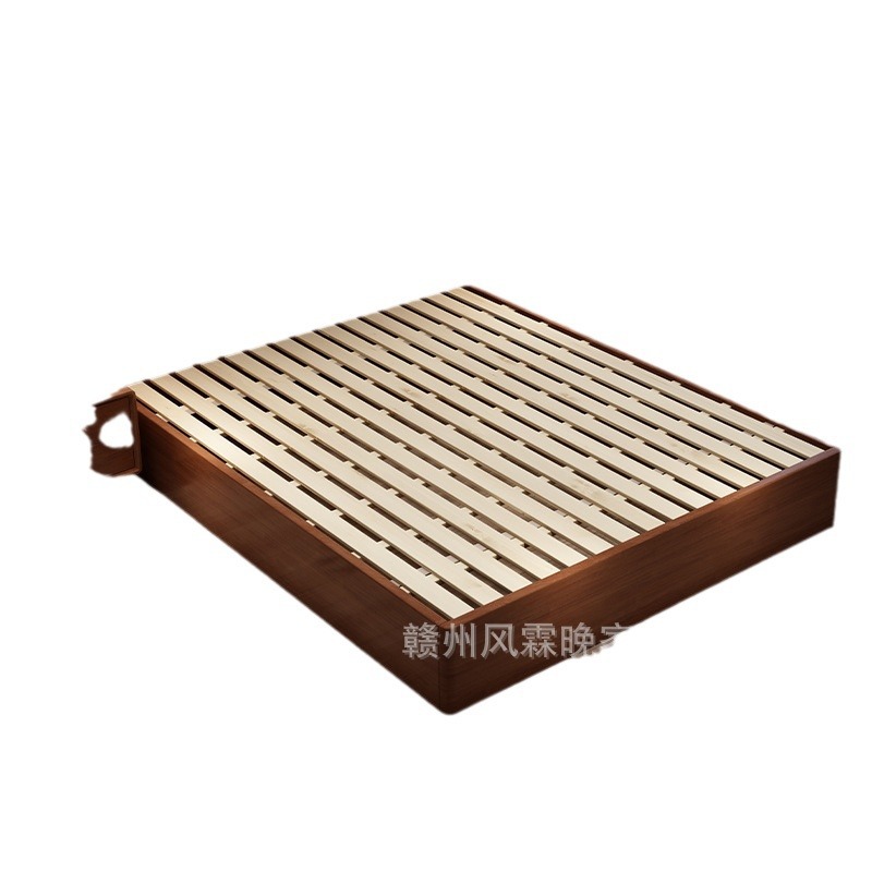 Cama de madera maciza Tatami Residence Hotel cama de piso almacenamiento de presión de aire cama grande 2.2m cualquier tamaño cama de costilla