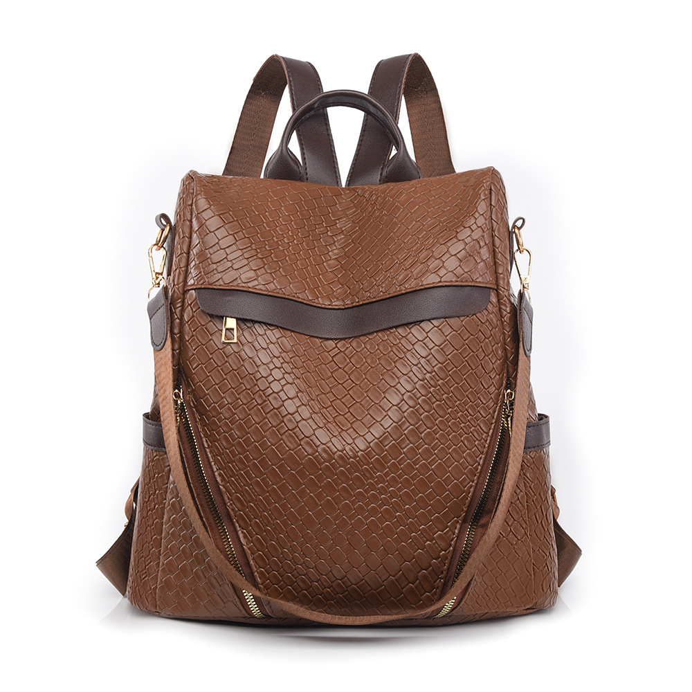 Nueva mochila antirrobo casual para mujer, mochila simple retro de gran capacidad, mochila de viaje multiusos impermeable de moda