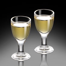 家用透明玻璃白酒杯高腳小酒杯茅台杯可印刷廣告禮品酒具套裝