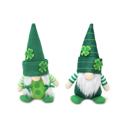 Irish National Day Clover Couple Doll Faceless Old Man Dwarf Doll Festival Decoration Props