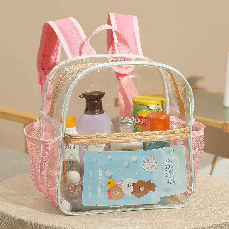 Transparent capacious backpack
