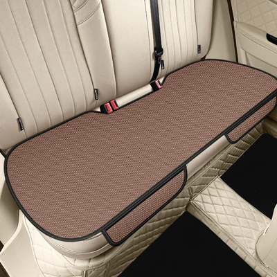 car cushion summer single-piece seat — Seat cushion, seat cover - ice-silk-brown-plus-hook-rear