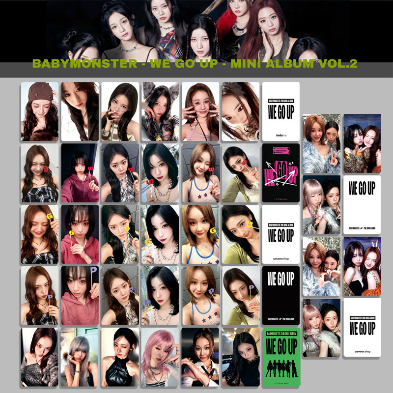 Babymonster "We Go Up" Album Card, Flash Card, Bonus Card, Random Card, Treasure Monster Peripherals