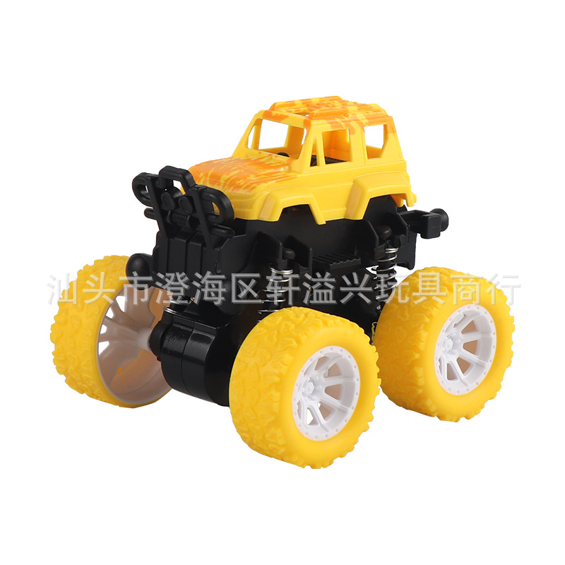 Tiktok Red juguete para niños fuera de la carretera tracción en las cuatro ruedas coche de inercia Tire hacia atrás coche chico puesto de mercado nocturno fábrica al por mayor