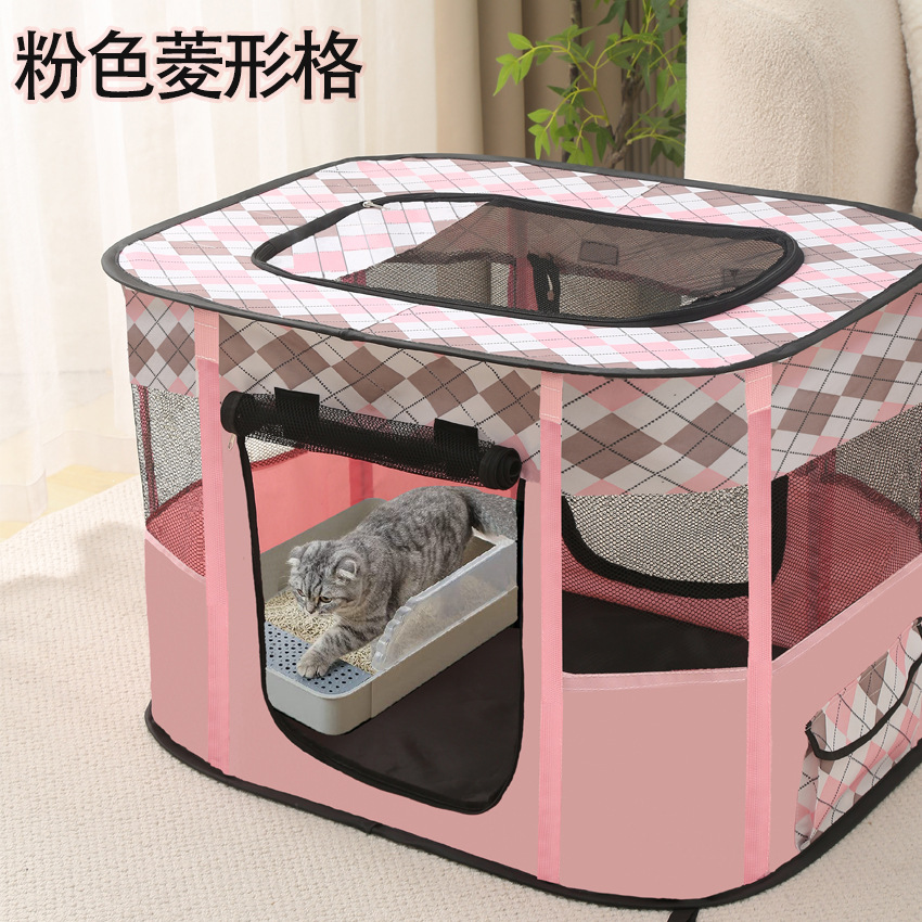 핑크 다이아몬드 스퀘어 고양이 배달실 10 검은 접이식 막대