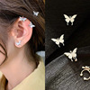 B572 Full bore Small butterfly Earrings new pattern Ear Studs Ear clip Xian Qi Sen family Ultra cents No pierced ears Earloop Earrings