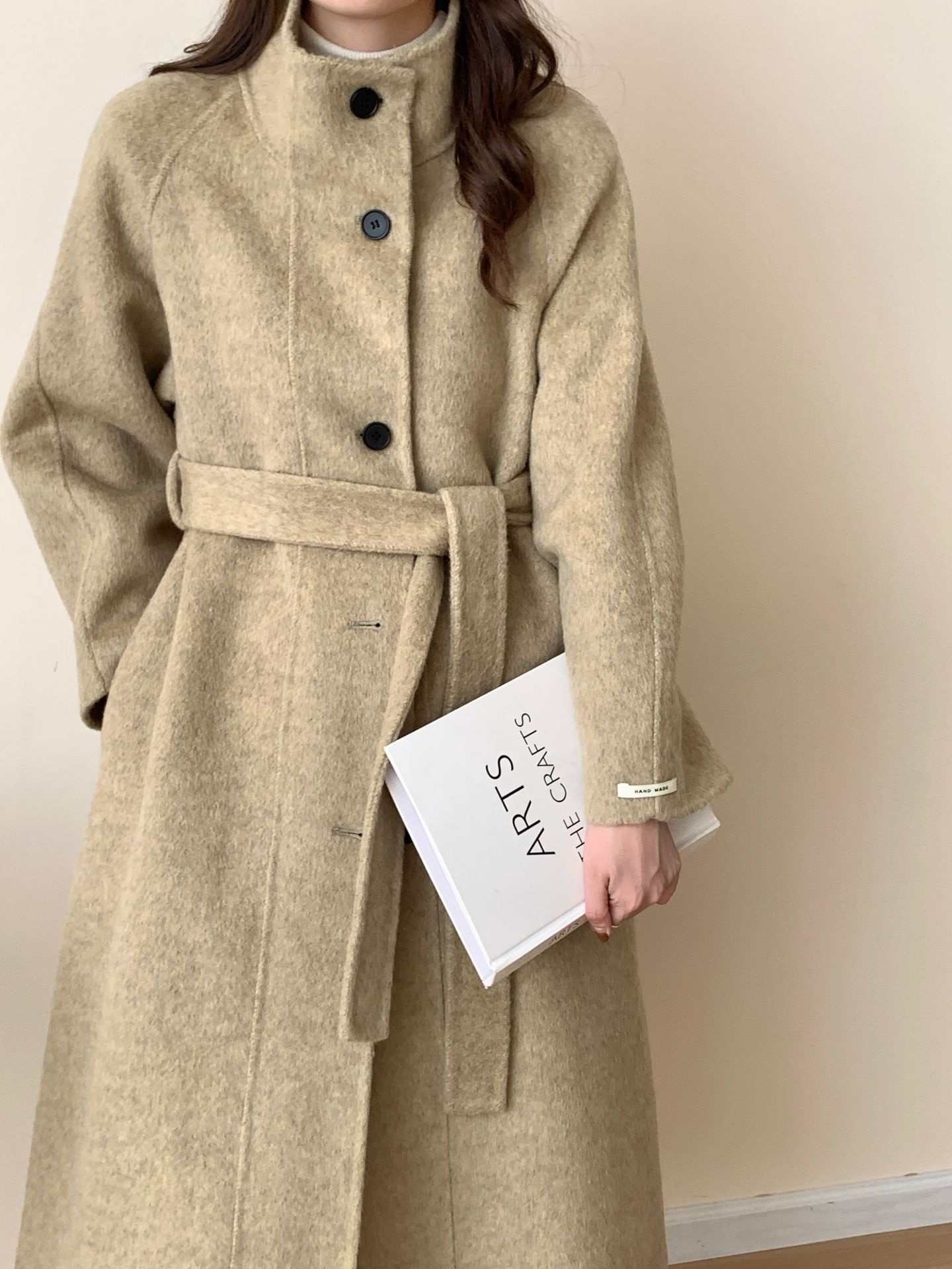 高端双面羊绒大衣 2025秋冬新单排扣H版长毛加厚宽松羊毛呢外套女