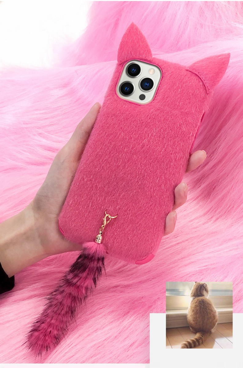 Ốp điện thoại iPhone 12 mini / 12 Pro Max hình mèo dễ thương phong cách Nhật Hàn — 5,4 inch iphone12 mini sang trọng họa tiết da báo mèo màu đen, 5,4 inch iphone12 mini lông báo mèo đỏ hồng, 5,4 inch iphone12 mini mèo sang trọng màu hồng, Mèo sang trọng mini iphone12 5,4 inch màu đen chi tiết 9